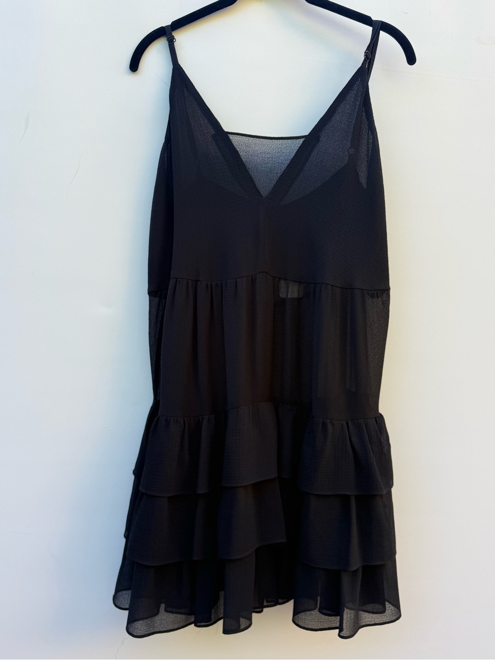 Ramy Brook Ruffle Mini Dress w/ Slip Sz Large